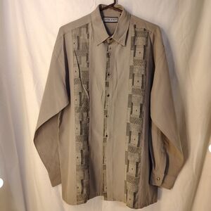 New Step Men's Tan Long Sleeve Shirt, Still New.VERY NICE